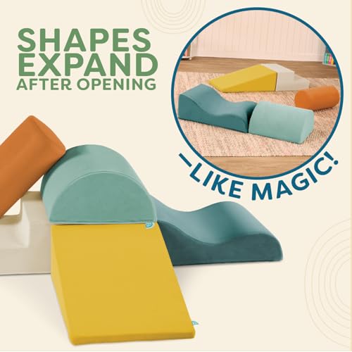 B. toys Sensory Foam Shapes, WonderShapes 5-Piece Indoor Soft Play by B. toys - Image 4