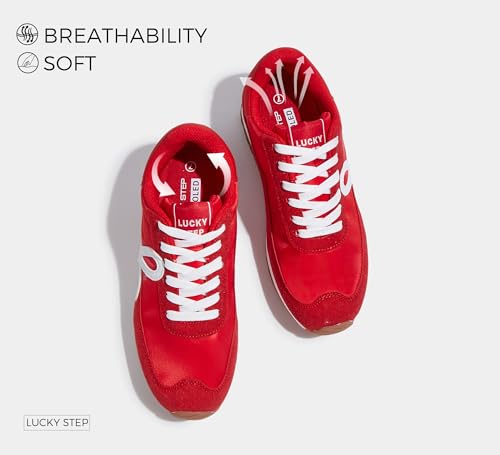LUCKY STEP Women's Fashion Sneakers Trendy Stylish Low Top Classic Retro Casual Ladies Comfortable Running Walking Shoes4