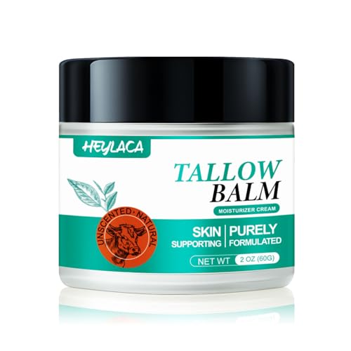 Beef Tallow Honey Balm for Skin - Grass Fed Beef Tallow Honey Moisturizer for Face,Whipped Organic Unscented Fast Absorption Tallow Balm Infused with Manuka Beeswax Olive Oil