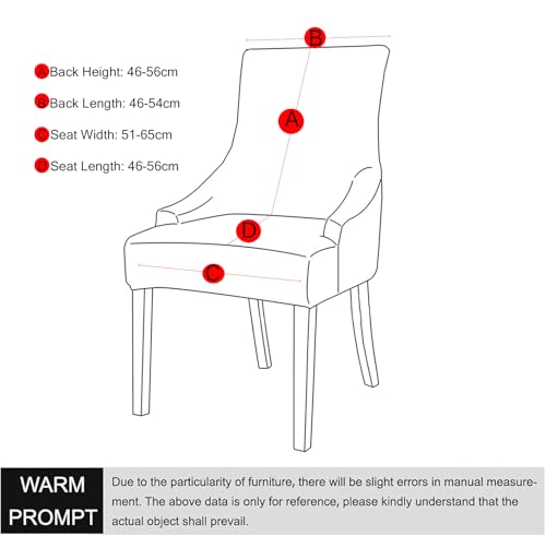Image of House of Quirk Polyester Wingback American Side Chair Slipcover-Accent Chair Cover Slipcover with Arm,Washable Dining Chair with Nailed Trim Protector for Dining Living Room (Blue Prism)