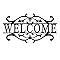 Amazon.com: AHYS Metal Welcome Sign for Front Door Black Welcome Door ...