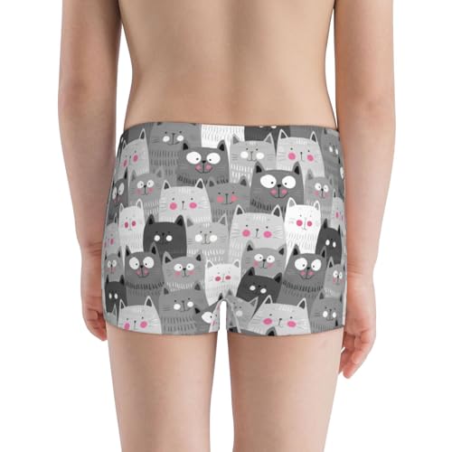 Boys' Cotton Boxer Brief Soft Underwear-Cats Group3