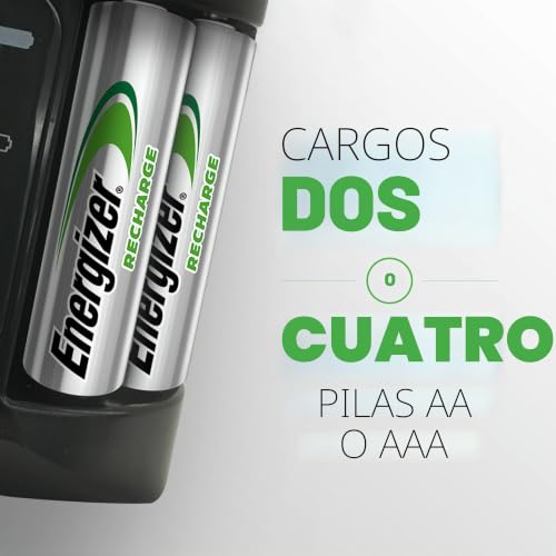 Cargador de pilas AA NiMH Energizer Value compacto para hogar y oficina 3
