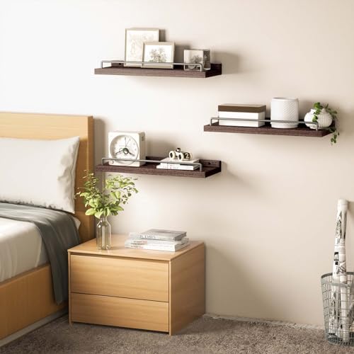Floating-Shelves-Bathroom-Decor-Shelves-Over-Toilet-Farmhouse-Wall-Shelves-for-Living-Room-Bedroom-Picture-Frames-Plants-Kitchen-Set-of-3-Walnut-Brown Floating Shelves Bathroom Decor Shelves Over Toilet Farmhouse Wall Shelves for Living Room Bedroom Picture Frames Plants Kitchen Set of 3 Walnut Brown