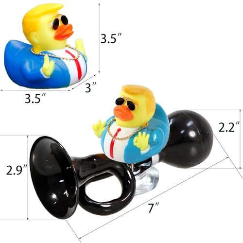 Lanxitown Bike Horn with Rubber Duck Classic Vintage Metal Twist Squeeze Kids Bike Horn for Adults Bicycle Horn for Kids Air Horns for Safety Airhorns Horn Loud (Black)