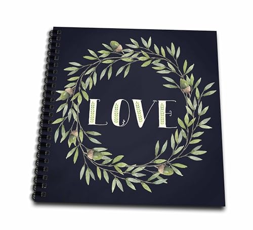 Livre de dessin couronne de feuillage aquarelle 8x20,3 cm