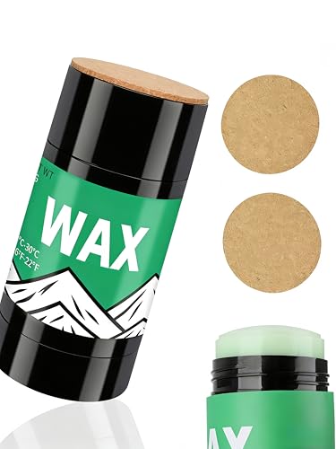 VKQ Rub-on Ski Snowboard Wax, 80g Universal, Easy Cork applicator,