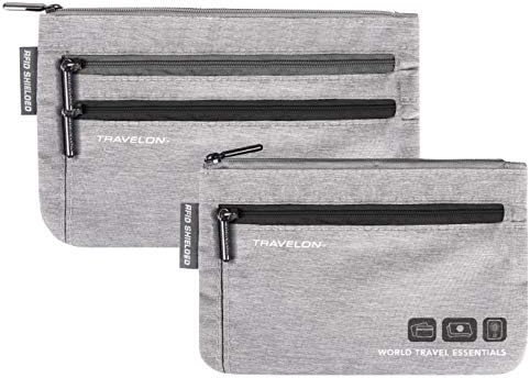 Travelon unisex-adult World Travel Essentials Set Of 2 Currency and Passport Organizers Travel Tote