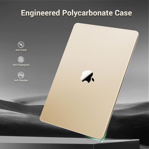 Image of MOSISO Compatible with MacBook Air 13 inch Case M5 2026 M4 M3 M2 2025-2022 A3449 A3240 A3113 A2681, 4 in 1 Kit Matte Hard Shell for MacBook Air 13.6 Case, Anti-Fingerprints&Ultra-Thin, Starlight Clear