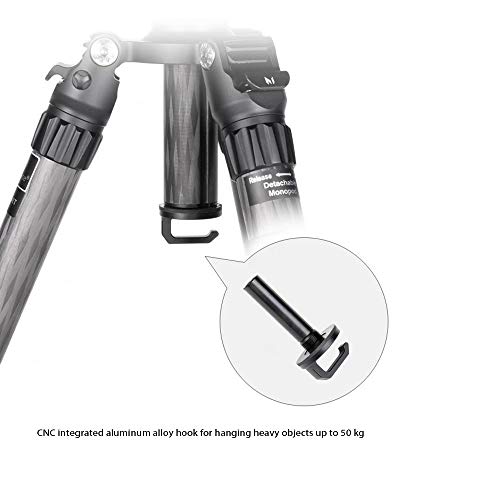 Marsace MT-1541T Kamerastativ Set Tragbares Reisestativ aus Aluminiumlegierung DSLR SLR Stativ mit 360 Grad Kugelkopf… – Bild 6