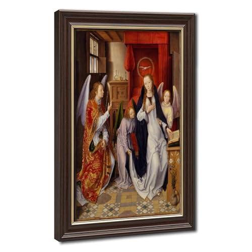 Toile Hans Memling Annunciation pour une décoration de salon élégante en 30x45cm