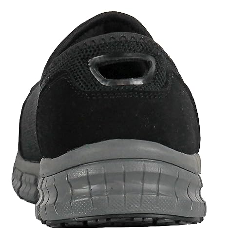 HOSS Meteorite Men's Composite Toe Electrical Hazard Slip-On Athletic Work Shoe, Black, Size 10(W)3