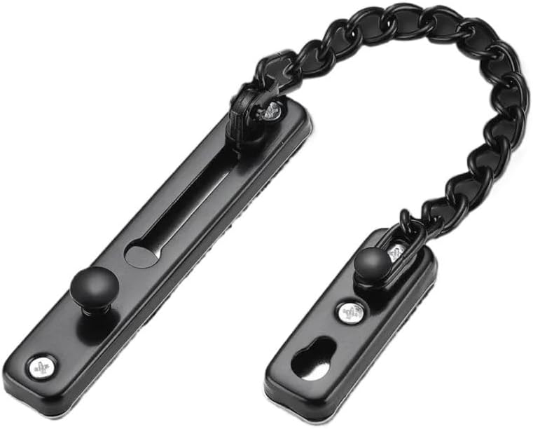 Stainless Steel Anti-Lock Door Chain Multi-Color Home Safety Security Protection Anti-Theft for Hotel & Home(Ancient Red)