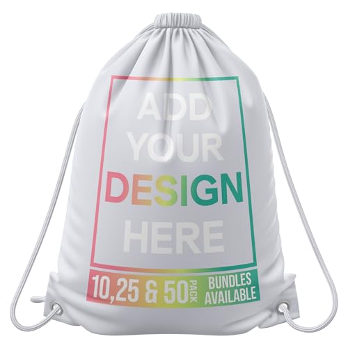 Custom Drawstring Gym Sack Bag, Design You Own Customized Bags, Backpack Perfect for Small Business, Back to School, Swimming, Dance, Football Class4