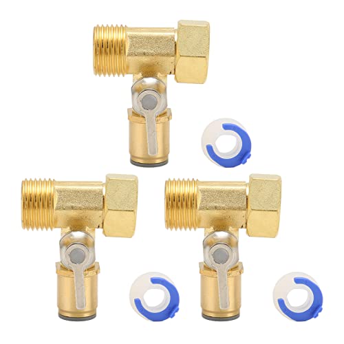 Adaptador de válvula de 3 vias, acessórios para tubos de latão 3 peças conector dcc metal durável pa