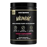 Anabolic Warfare Veiniac Muscle Pump Activator Supplement Stimulant Free Pre-Workout with L-Citrulline, Betaine Anhydrous, & Added AGMass™, Increases Nitric Oxide*, Fruit Punch 20 Servings