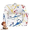 Cuddly Toddler Chair Kids Snuggly Soft ArmchairKids Sofa Chair with Washable and Removable CoverToddler Foam Chair with Friendly Carrying Handle Reading Couch for Boys and Girls