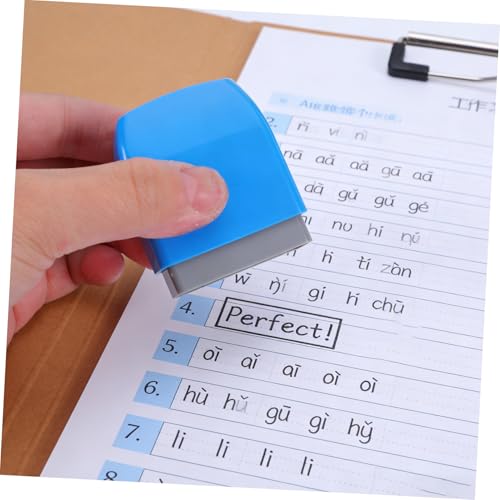 TOMETURE 5pcs Teacher Reward Stamps Self Inking for Classroom Grading and Homework with Motivational English Encouragement Messages Plastic Rectangular Stamper for Elementary School - Image 5