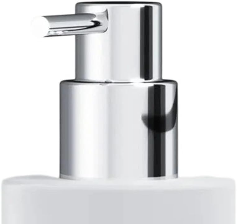Soap Dispenser, Zinc Alloy + Frosted Glass Soap Dispenser Set with Pump,Wall Mounted Bath Accessories for Bathroom and Kitchen,Chrome