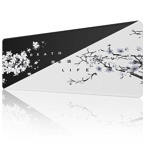 ETZ Black and White Japanese Cherry Tree Blosson Mouse Pad ...