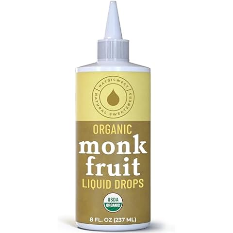NatriSweet Monk Fruit Sweetener, 8 fl oz, Organic Monk Fruit Extract Drops, Pure Monk Fruit Sugar Alternative, Monk Fruit Sweetener No Erythritol, Zero Calorie Sweetener & Keto Syrup, 911 Servings Cover