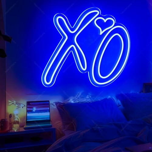 XO Neon Sign, Custom Room Neon Decor, XO Heart Led Light Signs Wall Art, Wedding Signs Bedroom Lights,Personalized Gifts