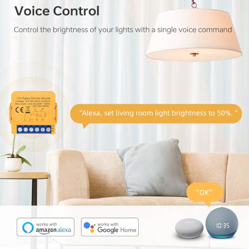 Miniatura 5 de Acmerota Módulo De Interruptor Inteligente De 150 W Con Regulador De Intensidad De Luz Inteligente Zigbee, Módulo De Interruptor Led De 1 Marcha, 2 Vías, Wifi, Smart Alexa, Diy, Miniregulador De