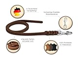 Fettlederleine 1m / 1,35m / 2,20m / 3m Chrom oder Messing ohne Handschlaufe (1m x 8mm schwarz Chrom Haken)