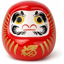 Japanese Daruma Fridge Magnet, Red 3D Resin Refrigerator Magnet with Good Luck Symbol, Gift for New Job, Study, Housewarming, New Year, Kitchen Office Decor