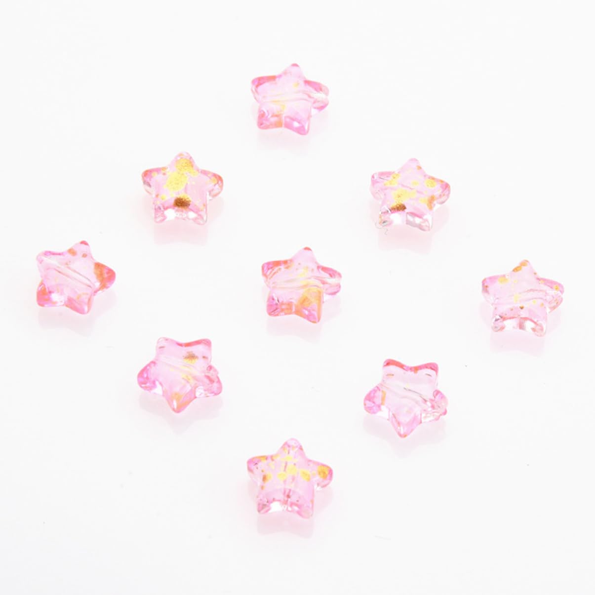 HOMSFOU 5 Set Perline Stella Vetro Per Diy Gioielli Accessori Per Decorativo Perline Per Collane E Braccialetti Materiale Per Bigiotteria 100 Pezzi*5