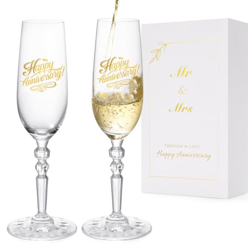 BEKESIN Happy Anniversary Decorations Gifts for Couple. Classical Style Happy Wedding Anniversary...