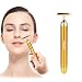 Beauty Bar 24k Golden Pulse Facial Massager, inkint T Shape Energy Facial Roller Micro Vibrating Massager for Face Lifting Anti-Wrinkles