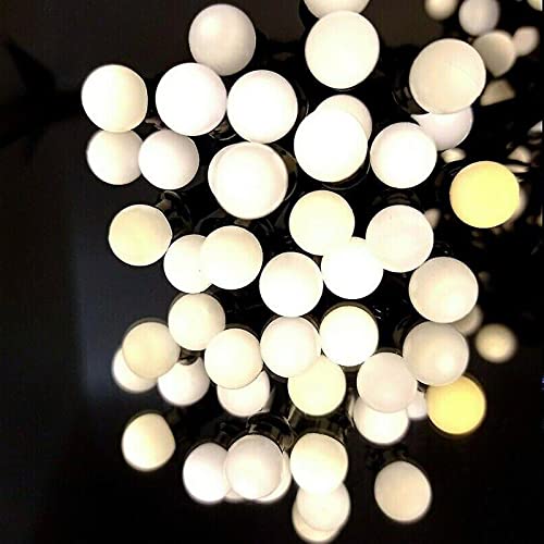 simpa 50 LED Warm White Berry Lights - Battery Operated Timer LED String Fairy Lights for Indoor or Outdoor D�cor Lighting