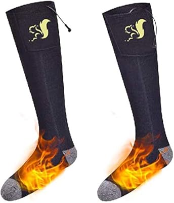 YQQ Battery Heated Socks, Upgraded Extra Thick Electric Thermal Heating Foot Warmer for Cold Weather(3XAA for Each, not Included)