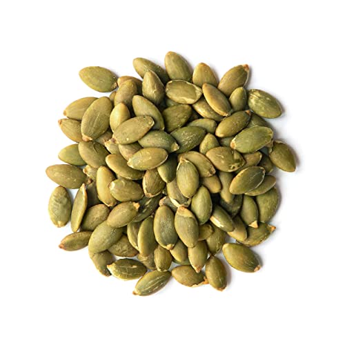 Organic Dry Roasted Pumpkin Seed Kernels, 1 Pound - Non-Gmo, Unsalted, Oven Roasted Whole Pepitas, No Oil Added, Shelled, Vegan, Kosher, Keto, Bulk. Low In Carbs. High In Protein. Great For Snacking #TOP2