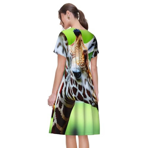 Robe d'été fluide et ample contre la chaleur avec imprimé original