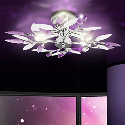 Chandelier cristal LED PLADIER LAT luminaire élégant pour couloir et salon