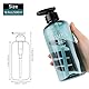 Segbeauty 2 x 500 ml Flüssigseifenspender für Badezimmer, Pumpflaschen für Shampoo, Spülung, Duschgel, Lotion, Körperseife, Hotel, Badezimmer, Kunststoff, Blau