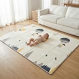 PikatoyZ® Tapis Éveil Bébé Pliable et Réversible | Tapis de Motricité Bébé pour Garçon ou Fille | Tapis Mousse Bébé Épais, Non Toxique et Imperméable | Grand Tapis Sol Enfant Évolutif de 180x150 cm.