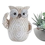 Figuras de búho para decoración del hogar, coleccionables de gestos de saludo, gesto de saludo, decoración de jardín de búho, para interiores y exteriores, estantería de jardín, sala de estar