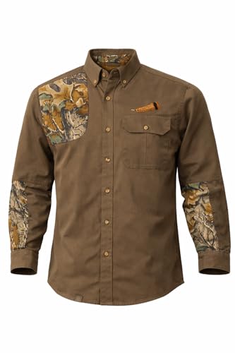 Realtree-Mens-Cotton-Shooting-Shirt-Button-Down-Hunting-Field-Shirt