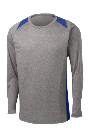 Joe's USA Men's Long Sleeve 2-Color Heather Athletic Shirts in 10 Colors. Sizes XS-4XL