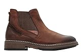  FLUCHOS - Truman F1591 Castaño, Lederstiefel mit Reißverschluss und Stretch, Gummisohle, für: Herren, kastanienbraun, 39 EU