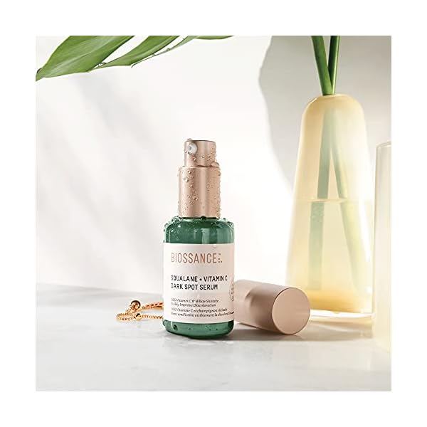 Biossance Squalane + Vitamin C Dark Spot Serum. Powerful Lightweight Serum with 10% to Brighten Skin Fade Spots Reduce and ounces