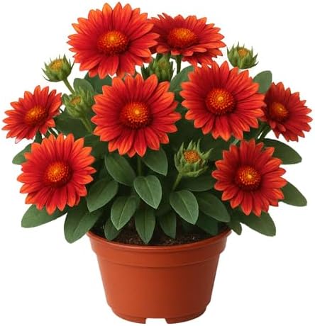 Easy to Grow Gaillardia Arizona Red Shades - 2 Potted Plants in Quart Grower Pots, Summer to Fall Flowers, Full Sun