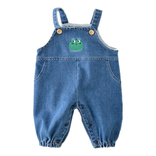 Salopette en jean bébé en coton doux pour fille et garçon de 6 mois à 3 ans