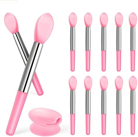 Silicone Lip Brushes 10pcs Makeup Lipstick Brush Wands Applicator Cosmetic Wands Fit Lip Mask Oil