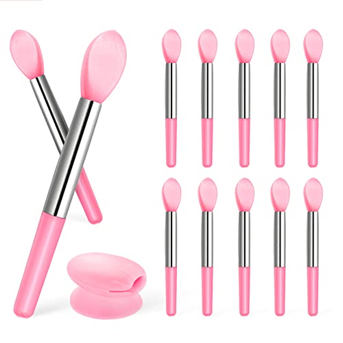 Silicone Lip Brushes 10Pcs Makeup Lipstick Brush Wands Applicator Cosmetic Wands Fit Lip Mask Oil #TOP12