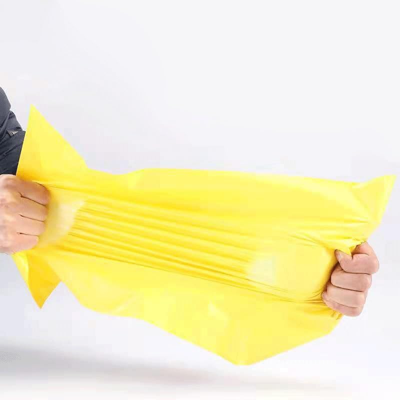 50 szt. Żółta wodoodporna koperta z polietylenu 14 drutów samoprzylepna uszczelka zagęszczona, do odzieży, prezentów, torebek pocztowych, plastikowej torby kurierskiej PE(40x60cm)