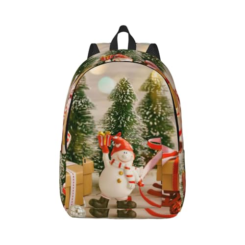Mochila de viaje para laptop mujer con estampado navideño de estrellas para fin de semana